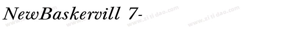 NewBaskervill 7字体转换